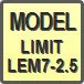 Piktogram - Model: Limit LEM7-2.5